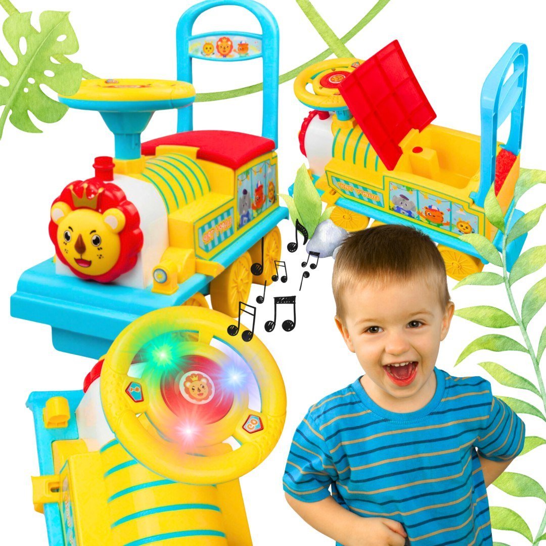 ProNice JEŹDZIK LEW DŹWIĘKI I ŚWIATŁA POCIĄG AUTKO DLA DZIECI