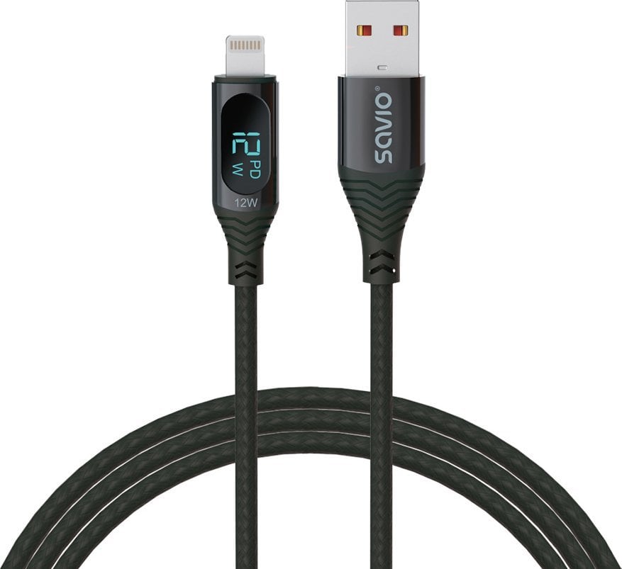 Kabel USB Savio USB-A - Lightning 1 m Czarny (SAVKABELCL-173)