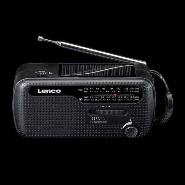 Radio Lenco MCR-113 Radio awaryjne Korba/Solarna/Akumulator czarny