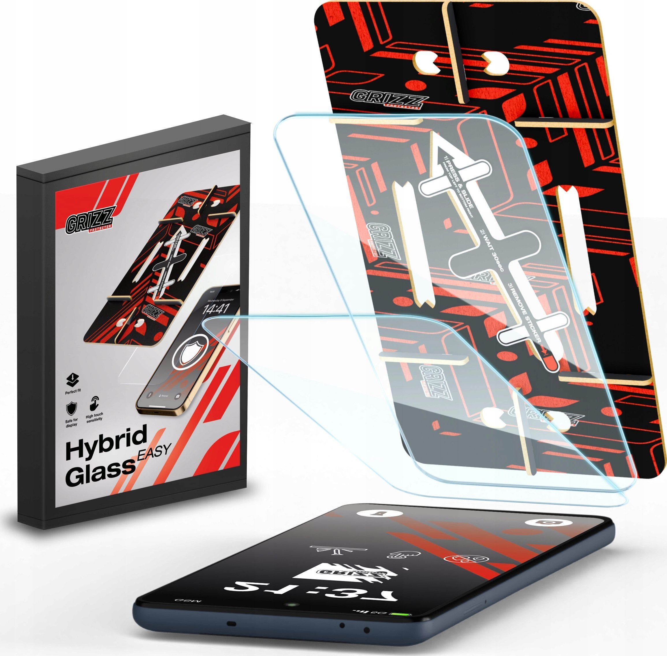 GrizzGlass Szkło hybrydowe HybridGlass Easy do Xiaomi Redmi 13 [2 PACK]