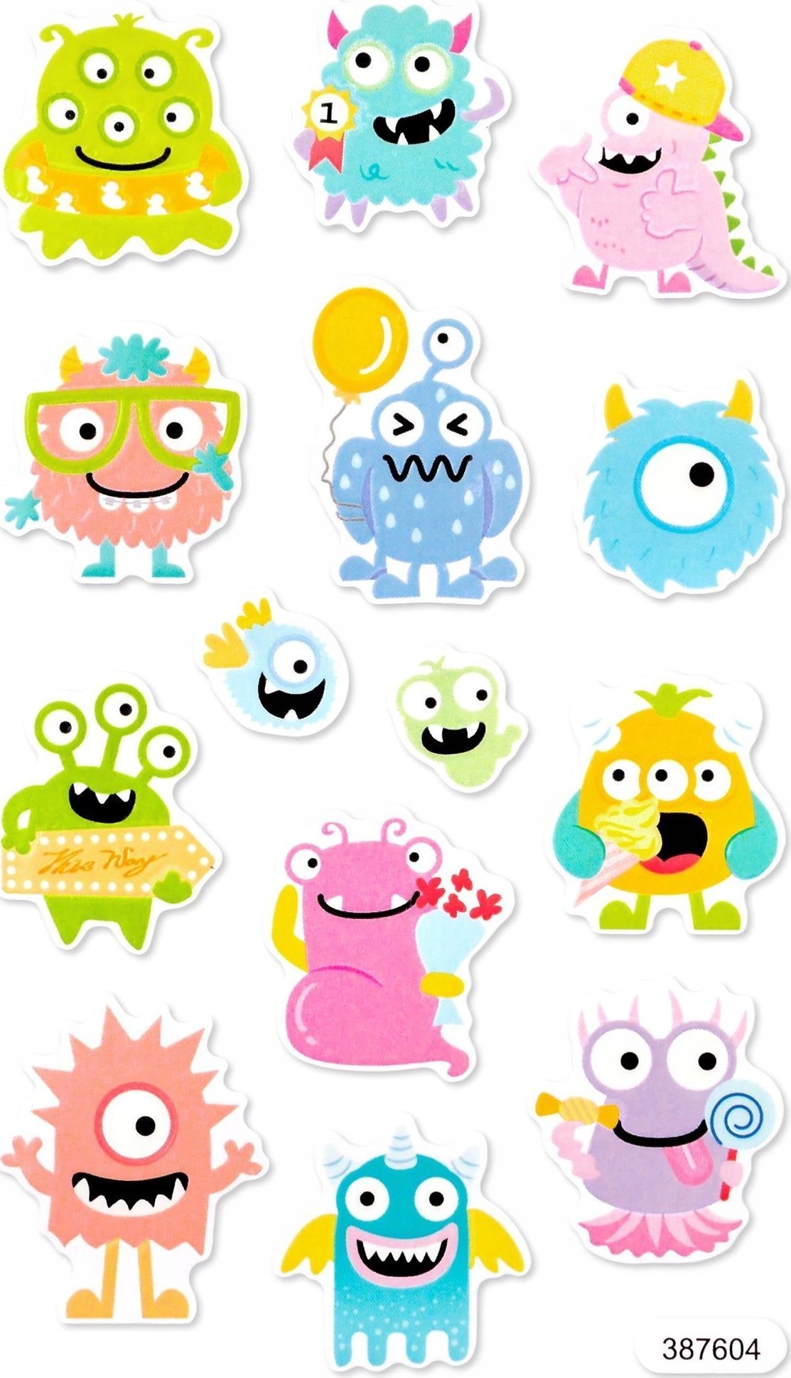 Teka Naklejki z pianki ¶wiec±ce w ciemno¶ci potworki