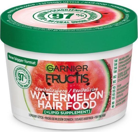Garnier Garnier Fructis Watermelon Hair Food rewitalizująca maska do włosów cienkich 400ml