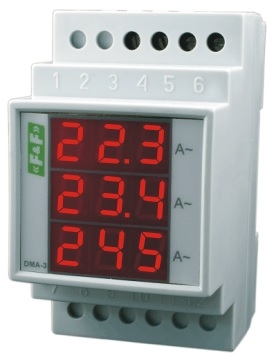 F&F Cyfrowy wskaźnik wartości prądu trójfazowy 20A DMA-3