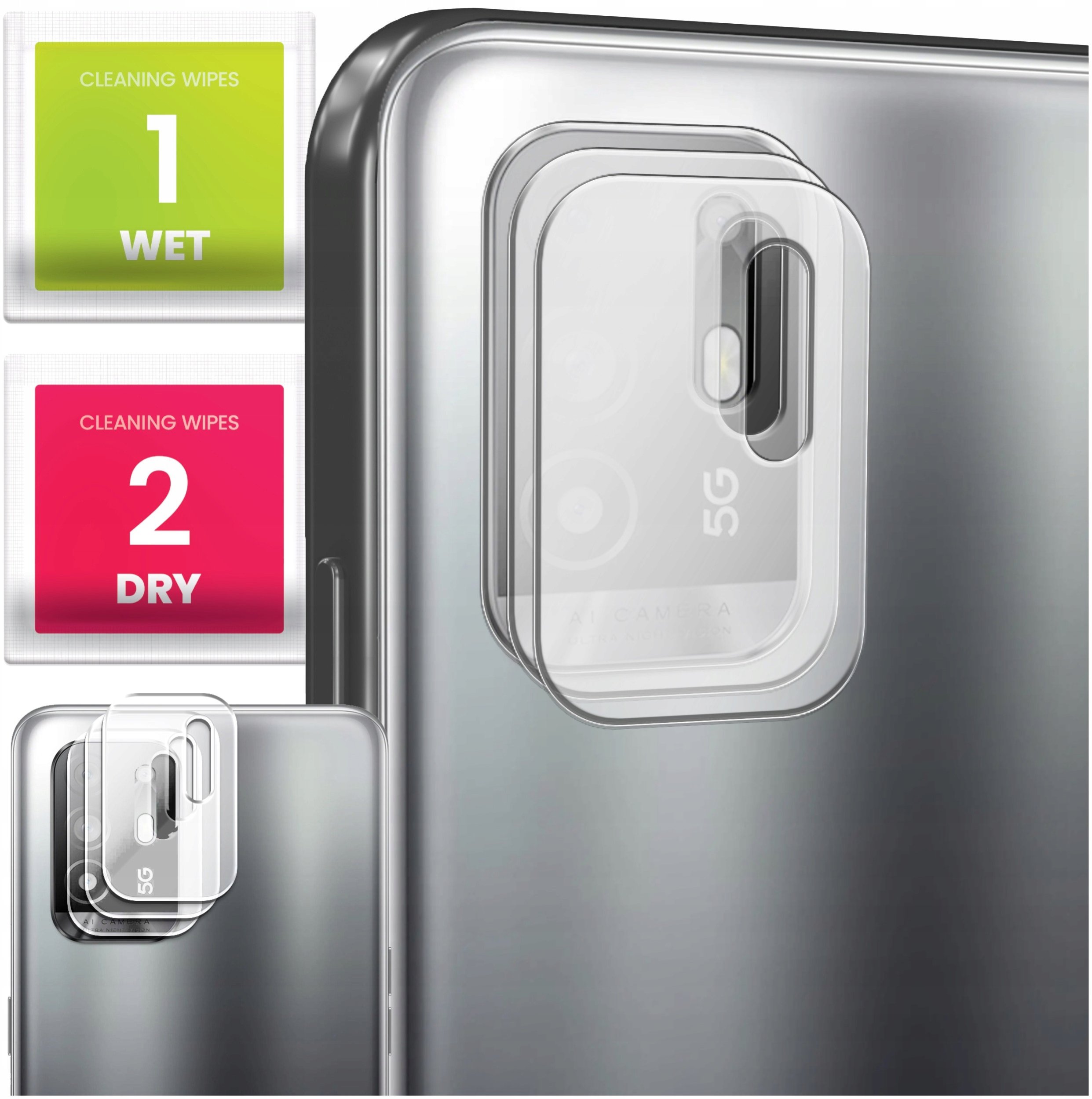 3-PAK Szkło Na Aparat Do Oppo Reno5 Z (Hartowane, Ochronne Na Obiektyw 9H)