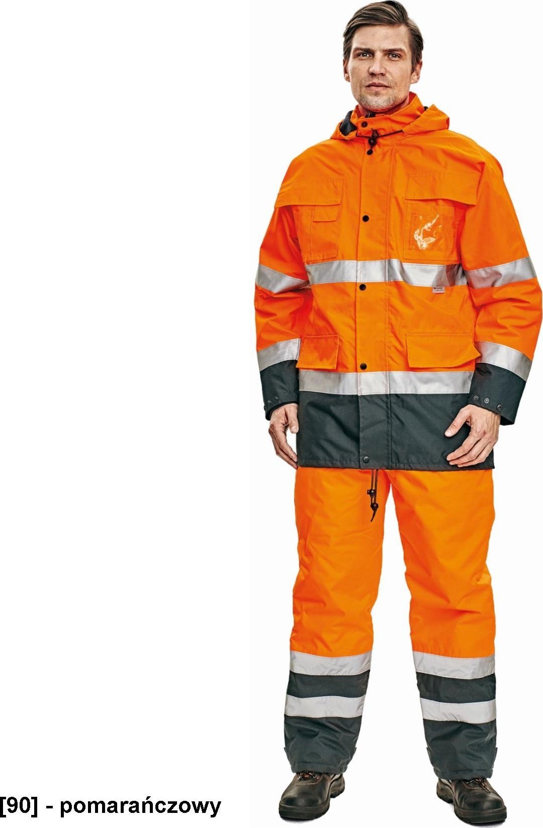 CERVA MALABAR kurtka ocieplana, wodoodporna z odpinaną podpinką 2w1 - pomarańczowy 3XL