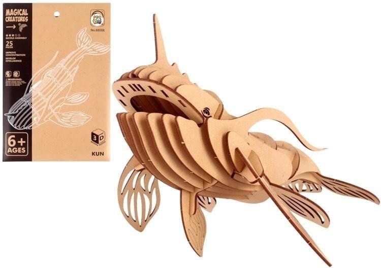 Pro Kids Puzzle drewniane 3D mitologiczna ryba kun