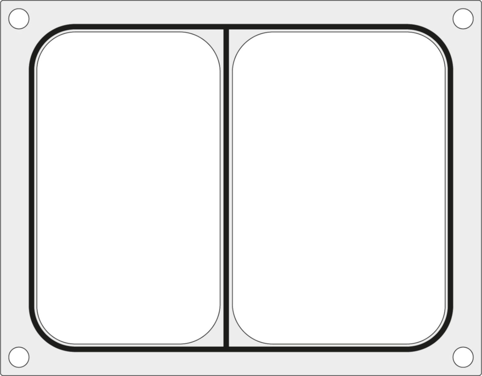 Hendi Matryca forma do zgrzewarek MCS na tackę dwudzielną 227x178 mm - Hendi 805466 Matryca forma do zgrzewarek MCS na tackę dwudzielną 227x178 mm - H
