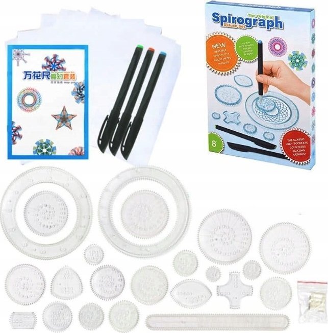 Pan i Pani Gadżet Zestaw Do Rysowania Spirograf Wzory Zabawka Edukacyjna Dla Dzieci