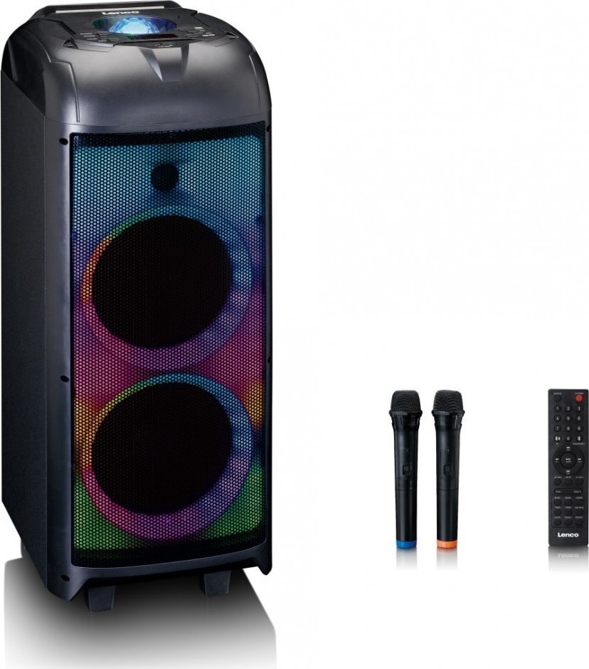 Głośnik Lenco Lenco PA-260BK - bezprzewodowy głośnik imprezowy z Bluetooth, radio FM