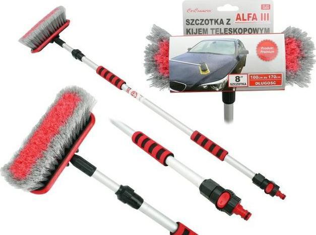 Carcommerce Szczotka z kijem teleskopowym 100-170cm -ALFA III