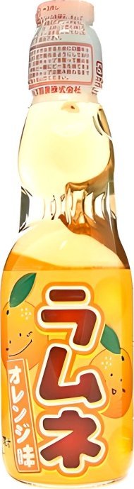 Hatakosen Napój Ramune Orange, japońska oranżada o smaku pomarańczy 200ml - Hata Kosen