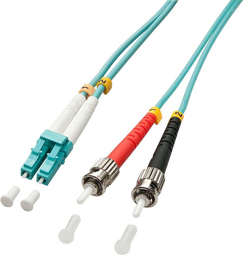 Lindy Patchcord światłowodowy LC/ST OM3 50/125um, Multimode, 2m (46381)