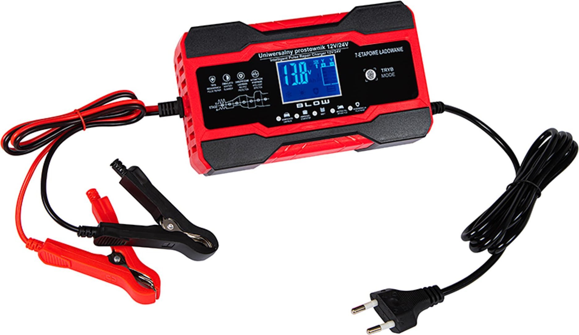 Blow 58-683# Prostownik automatyczny 12v/10a-24v/5a blow