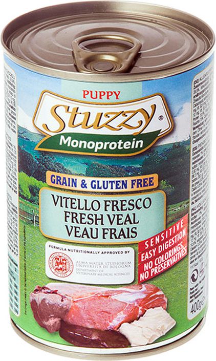 Stuzzy STUZZY PIES MONOPROTEIN CIELĘCINA DLA SZCZENIĄT PUSZKA 400G