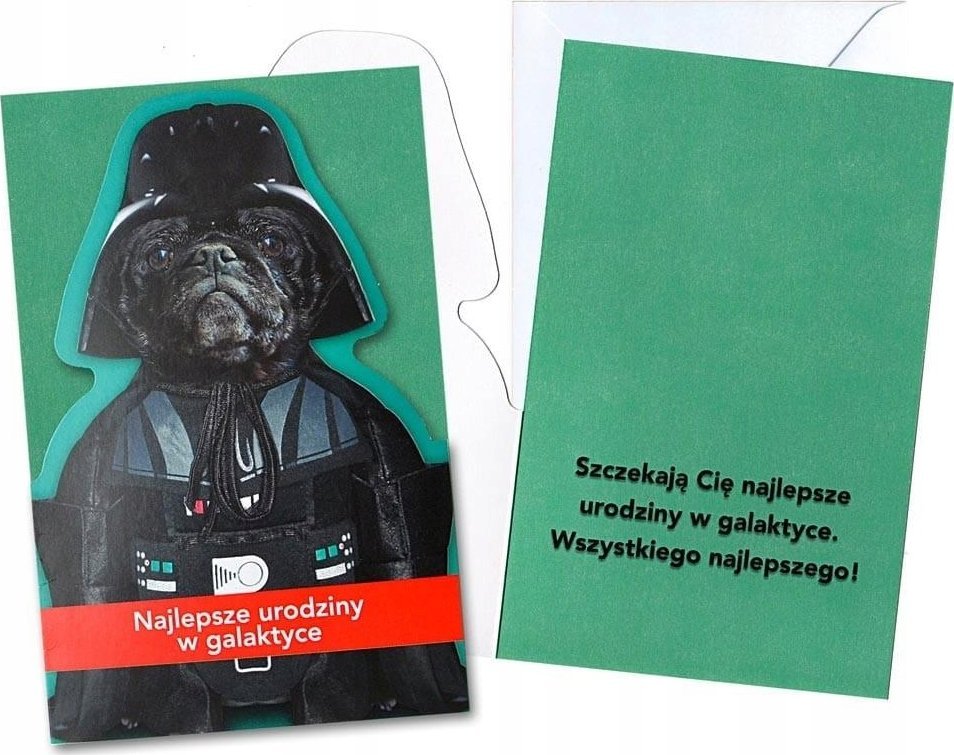 KUKARTKA KARNET DHS URODZINY MOPS VADER