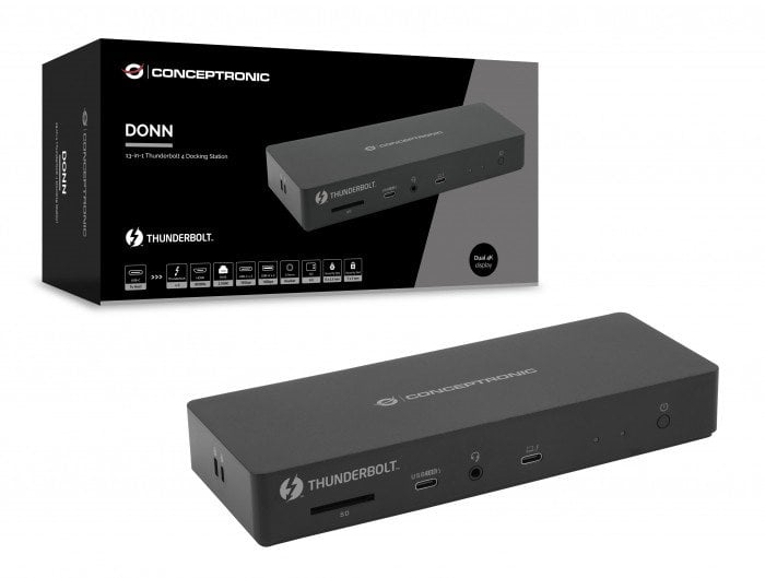 Conceptronic DONN30B 13-in-1 Thunderbolt 4 Docking