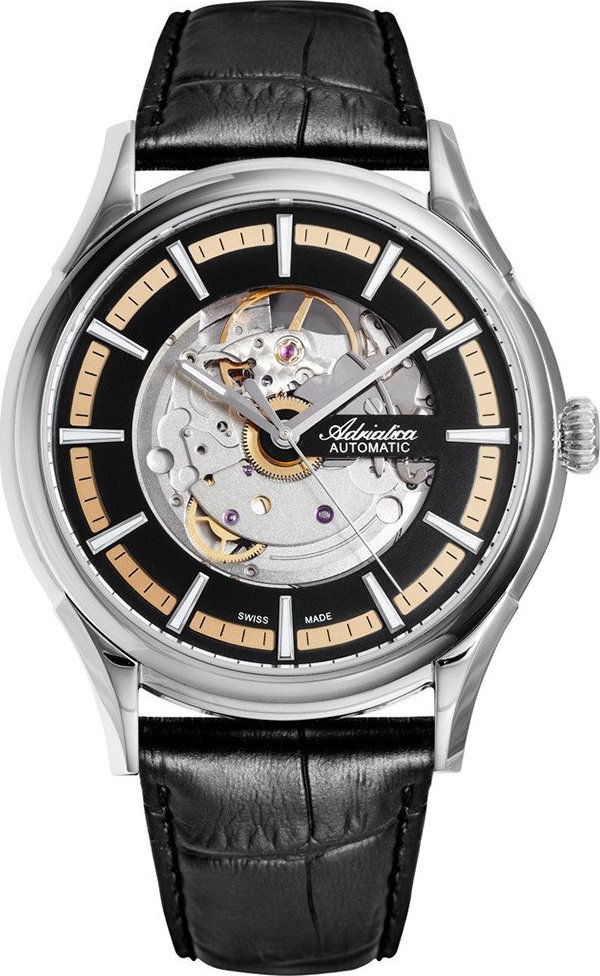 Zegarek Adriatica Zegarek męski Adriatica A2804.5214RAS czarny