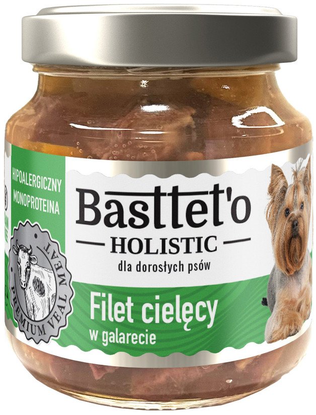 Basttet'o Holistic filet cielęcy w galerecie dla psów 130g