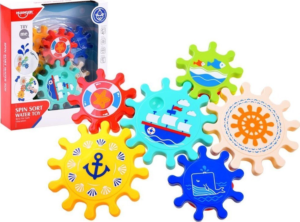 Jokomisiada Zabawka do wody kolorowe Trybiki zębatka ZA3407