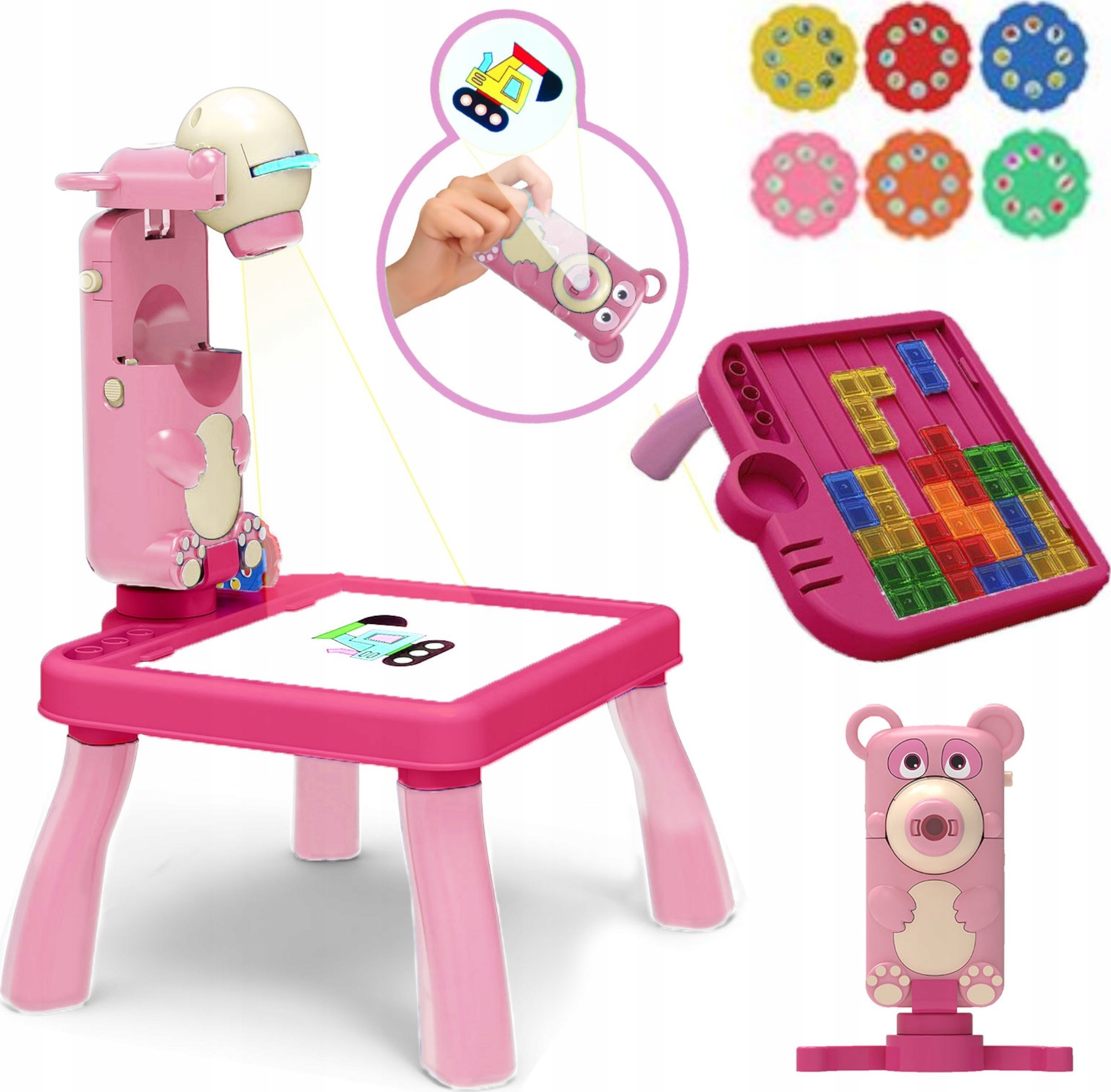 Projektor do rysowania stolik miś tetris 2200-10R