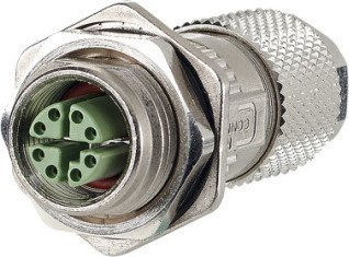 Metz METZ CONNECT M12-żeńskie IP67 proste Ekranowany kołnierz, kod X, kat. 6A