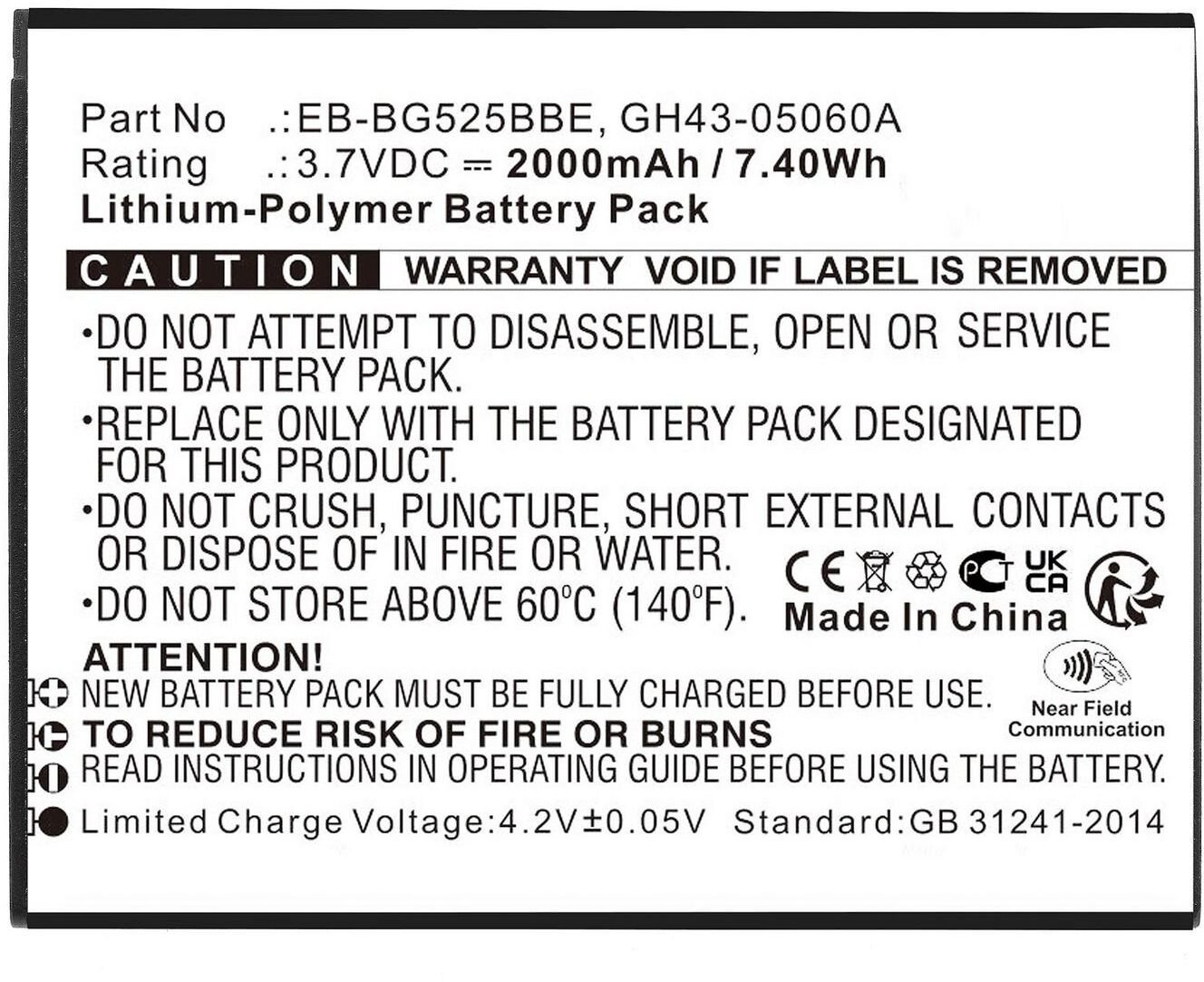 Battery 7.40Wh Li-Pol 3.7V