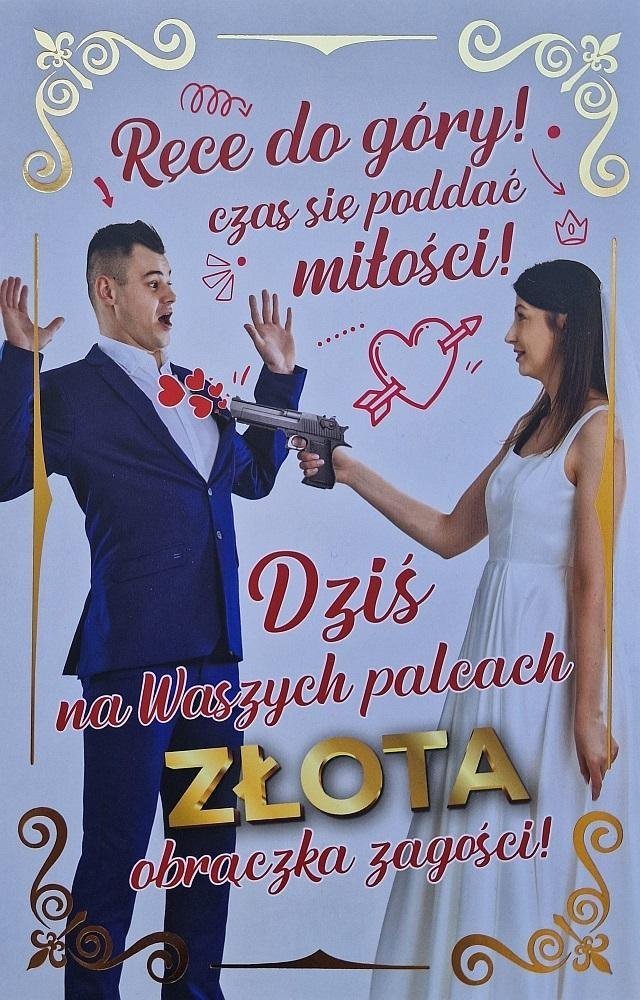 Karnet Ślub - Pistolet