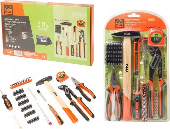 Zestaw narzędzi Isma ZESTAW NARZĘDZIOWY 101EL KLUCZE WKRĘTAKI BITY