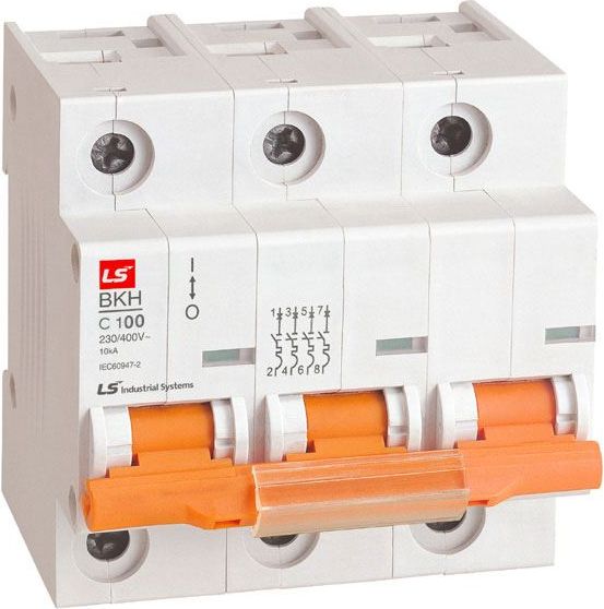 LSiS Wyłącznik nadprądowy 3P C 100A 10kA AC BKH-C-100-3 (06110347R0)