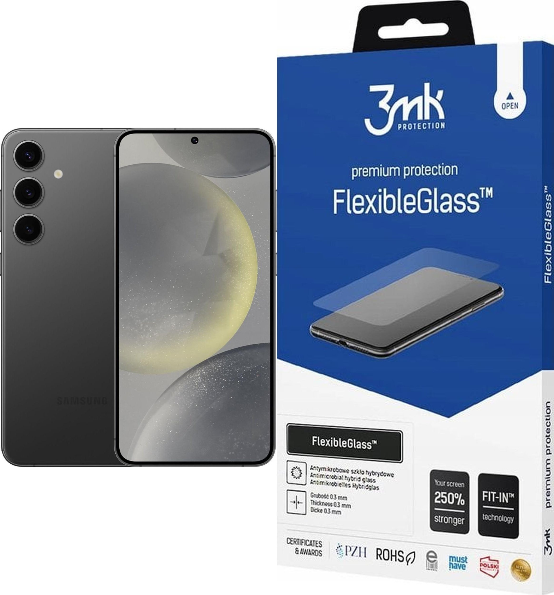 Smartfon Samsung Galaxy S24+ 5G 12/256GB Czarny (SM-S926BZKDEUB) + FlexibleGlass