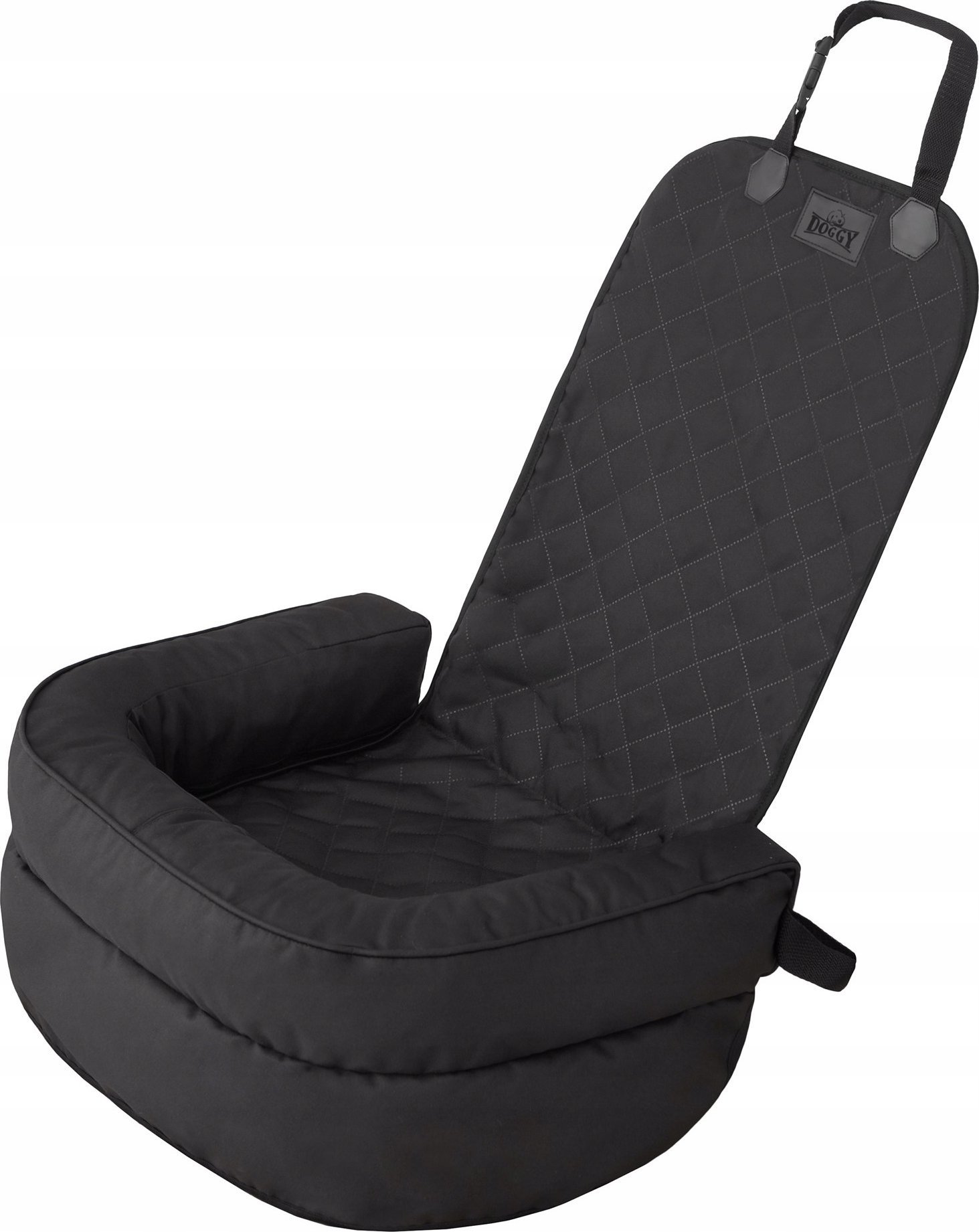 DOGGY TRANSPORTER FRONT CZARNY OXFORD