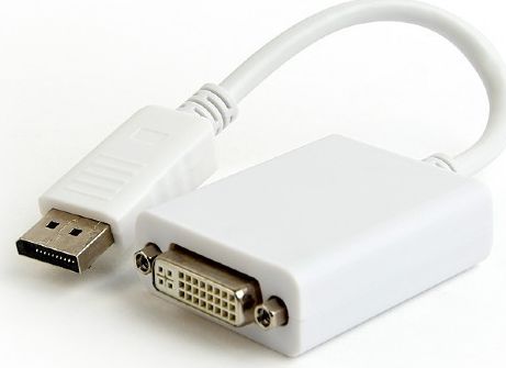 Adapter AV Gembird DisplayPort - DVI-I biały (A-DPM-DVIF-03-W)