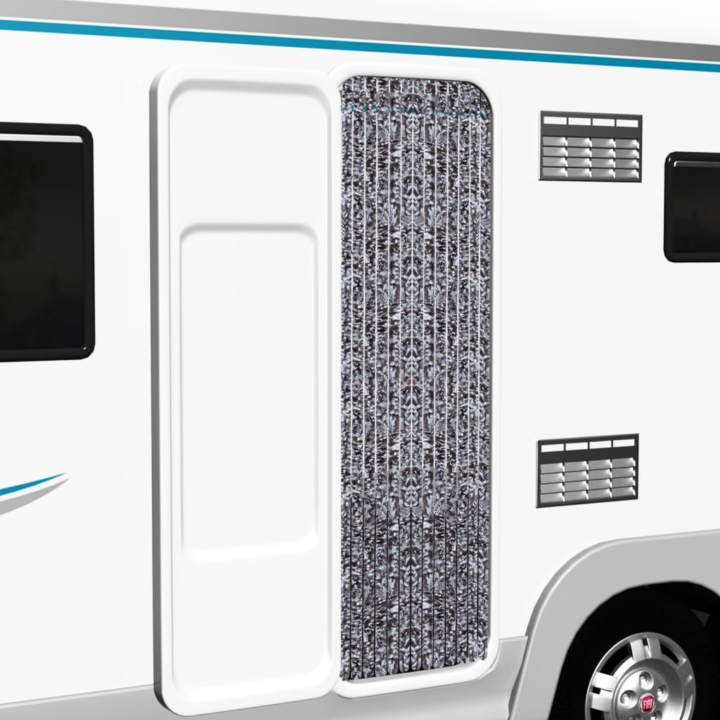 vidaXL Zasłona przeciwko owadom, brązowo-beżowa, 90x200 cm, szenil