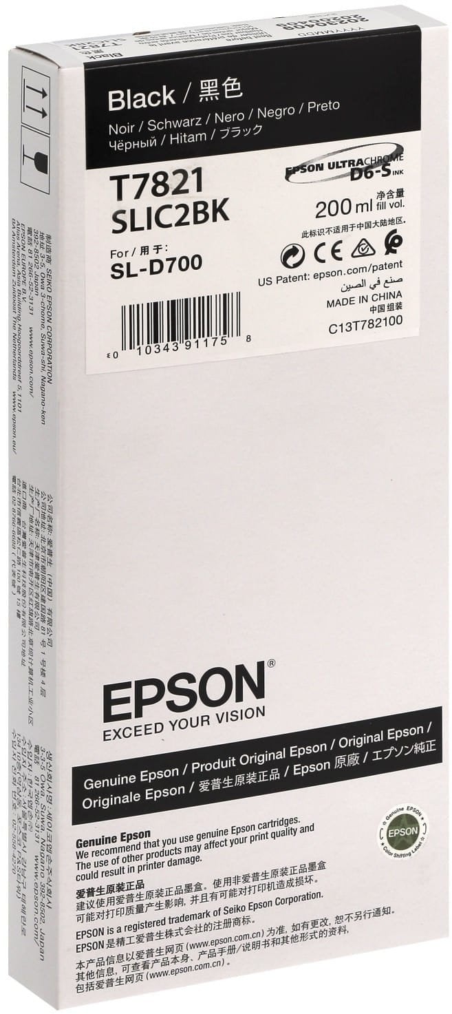 Epson Ink Cartridge black T 782 200 ml T 7821N