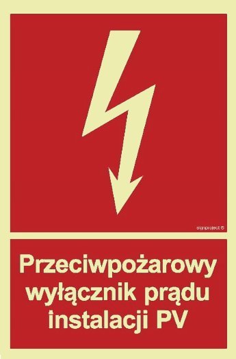 Mój dom Przeciwpożarowy Wyłącznik Prądu Instalacji Pv Tabliczka 100X148 + Przylepce Libres Polska Sp Bc145_100X148_Ps 5904937008304