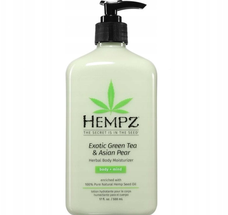 Drėkinamasis kūno pienelis su egzotiniais žaliosios arbatos ir azijinės kriaušės ekstraktais Hempz, 500 ml