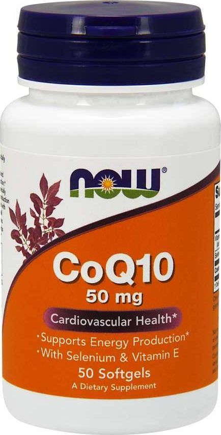 NOW Foods NOW Foods - Koenzym Q10 z Selenem i Witaminą E, 50mg, 50 kapsułek miękkich