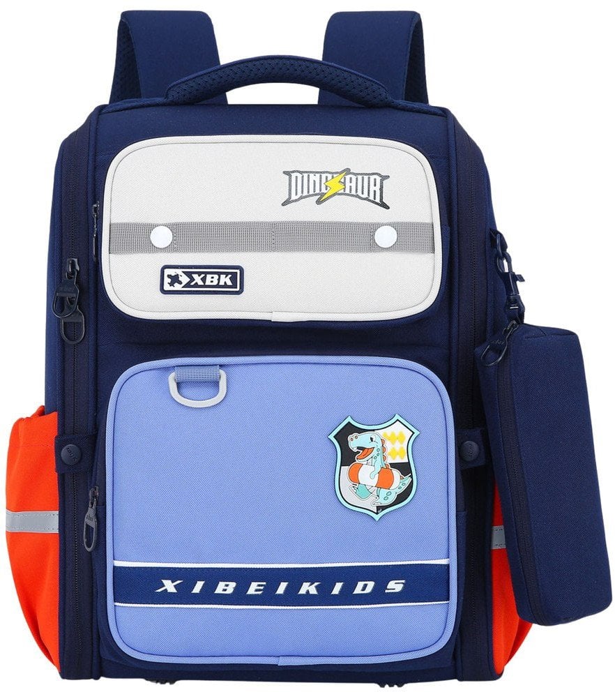 Plecak Szkolny Z Dinozaurem Pas Piersiowy Granatowy 22L