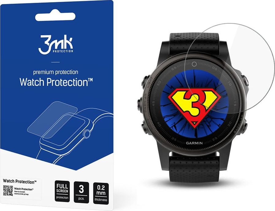 Best Accessories 3x SZKŁO HYBRYDOWE DO GARMIN FENIX 5S 42MM