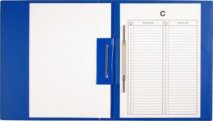 Teczka do akt osobowych (b+w) niebieska