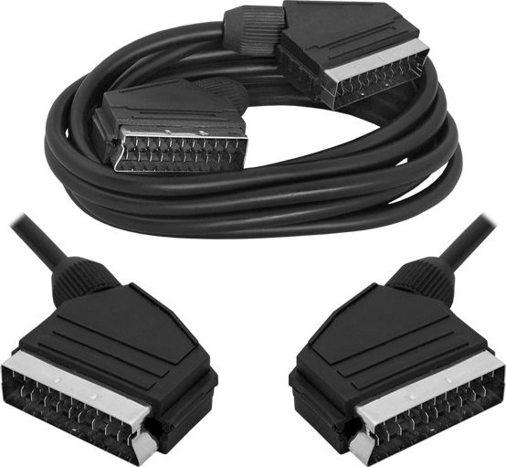 Kabel Lexton Scart - Scart 1.2m czarny (LX8017A)