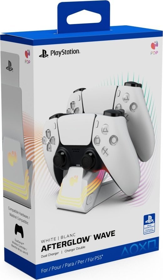 PDP Stacja ładująca do padów DualSense Afterglow Wave biała (052-022-WH)