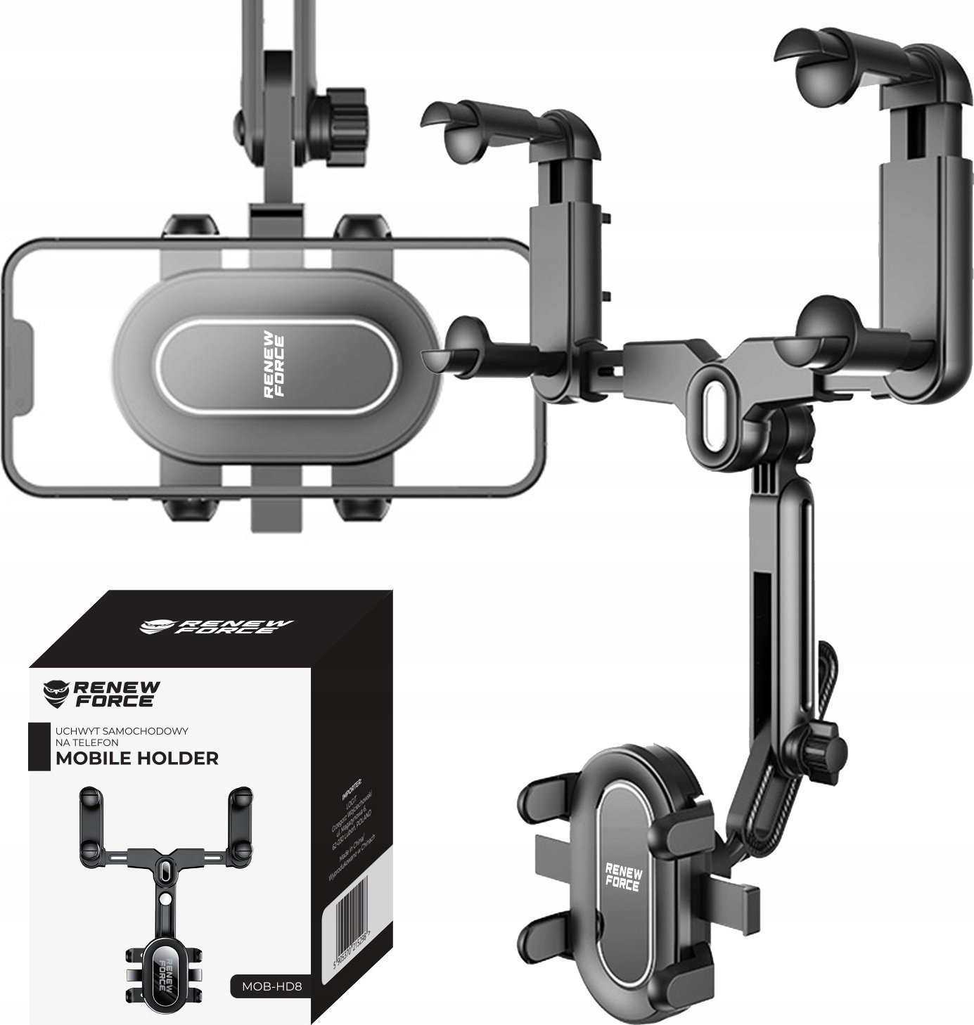 UCHWYT SAMOCHODOWY NA TELEFON NA LUSTERKO MOB-HD8