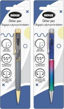 Beniamin Długopis z płynnym brokatem blister