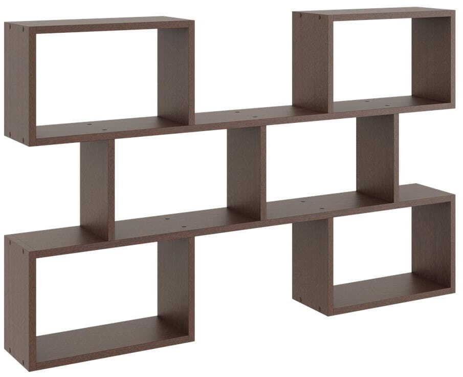 Regał ścienny, półka wisząca, 127x18x80 cm, wenge, mat