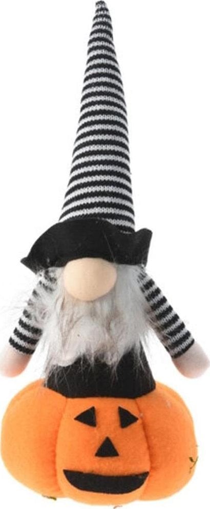 Home Styling Collection FIGURKA DEKORACYJNA NA DYNI 35CM LED HALLOWEEN POMARAŃCZOWY