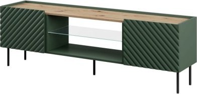 Cama Meble Szafka RTV EF ONDA 180,5x40xH58,39 zieleń (stojąca lub wisząca)