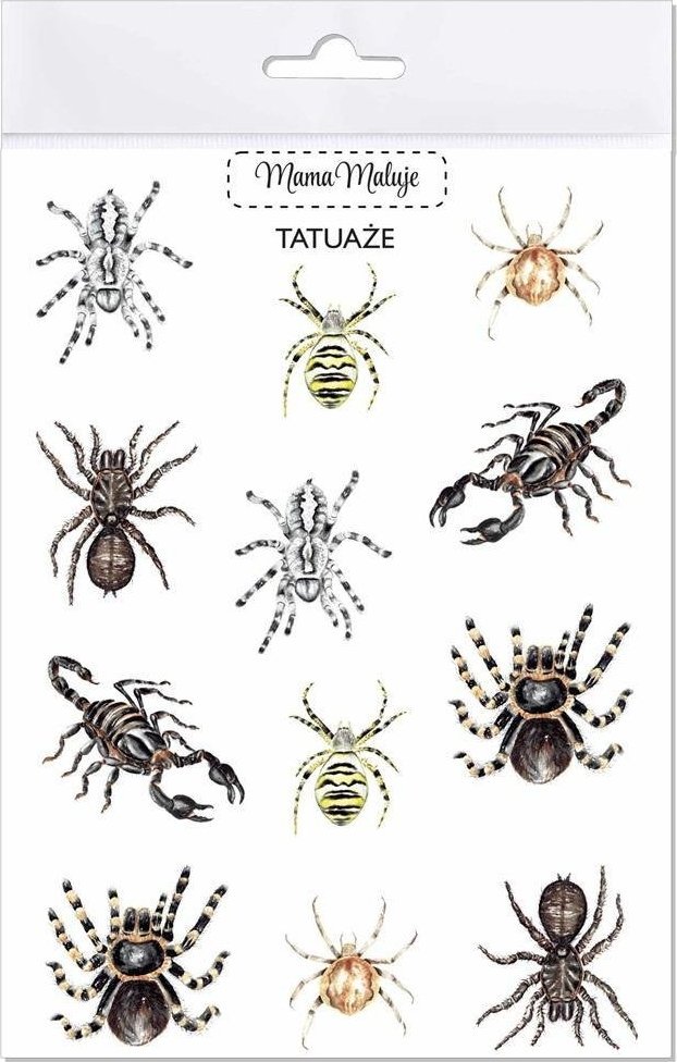 Mama Maluje Tatuaże zmywalne Pajęczaki