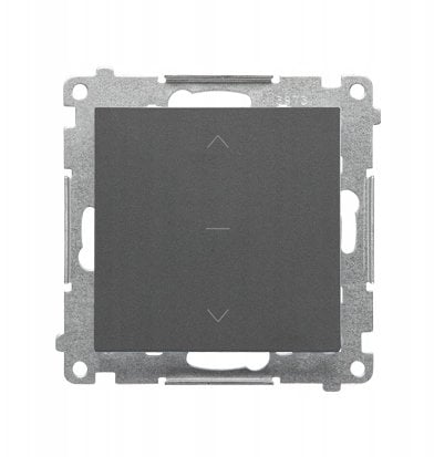 Kontakt-Simon Rolety łącznik trójpozycyjny 1-0-2 (moduł) 10 A, 250 V~, szybkozłącza Grafitowy mat TZW1K.01/116