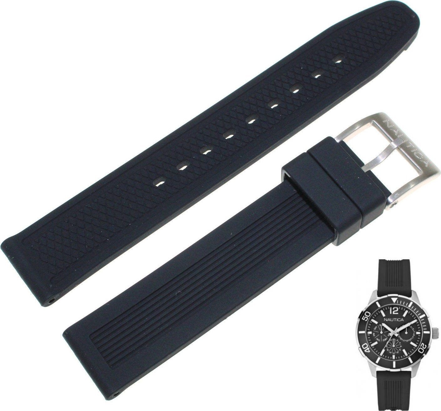 Nautica Silikonowy pasek do zegarka Nautica A14654M 18 mm